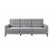 Homeroots 87" Gray Fabric Sofa 565008 - alternate 1