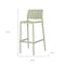 Homeroots Set of Two 30" Green Heavy Duty Plastic Low Back Outdoor Bar Height Chairs, 2PK 565362 - alternate 4