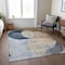 Homeroots 8' X 10' Sky Blue Brown And Beige Geometric Washable Indoor Outdoor Area Rug 604950 - alternate 4