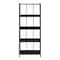 Homeroots 62" Espresso Metal Geometric Bookcase 376531 - alternate 6