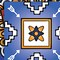 Homeroots 5" x 5" Shades of Blue and Yellow Mosaic Peel and Stick Removable Tiles 400433 - alternate 2