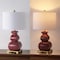 Jonathan Y Vienna 25.5 in. Transitional Ceramic and Metal Gourd LED Table Lamp, Burgundy/Brass Gold JYL3049D - alternate 5