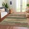 Homeroots 8' X 10' Olive Green Abstract Washable Indoor Outdoor Area Rug 608750 - alternate 4