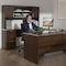 Bestar U Shaped Desk U-Shape Desk, 93-39/64" D X 65.9" H, 65" W X Melamine, Dark Chocolate 52414-79 - alternate 4