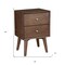 Homeroots 26" Brown Solid Wood and Wood Two Drawer Nightstand 399266 - alternate 3