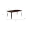 Homeroots 63" Dark Brown and Black Wood and Iron Dining Table 719472 - alternate 4