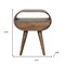 Homeroots 21" Light Brown Solid Wood Round One Drawer Nightstand 651589 - alternate 15