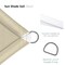 Wrightmaster 8 ft. x 8 ft. Beige Square Heavy Weight Sun Shade Sail, 95% UV Blockage, Patio and Pool Cover ZR-0808TN - alternate 5