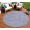 Homeroots 8' Lavender Sage And Ivory Round Geometric Washable Indoor Outdoor Area Rug 615208 - alternate 1