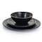 Gibson Home Yoko 12 Piece Round Melamine Dinnerware Set in Black 126970.12 - alternate 7