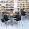 Regency Square Kee Adjustable Classroom Table W/ 4 Andy Stack Chairs, 42 in W, 30 in L, Noble Oak TB4242NOAPBK40BK - alternate 5