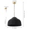 Jonathan Y Eliza 20 in. 1-Light Coastal Bohemian Woven Rattan and Iron LED Pendant, Black/Brass Gold JYL1133C - alternate 8