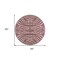 Homeroots 8' Brown And Pink Round Animal Print Washable Indoor Outdoor Area Rug 600668 - alternate 4