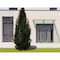 Vdomdoors Front Exterior Prehung Aluminum Double Doors Ronex0130 Grey Top Transom Mirrored Clear Glass Entry RONEX0130DEXD-GRE-W72+16xH96+14-RH-I - alternate 2