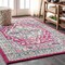 Jonathan Y Bohemian FLAIR Boho Vintage Medallion Pink/Ivory 3 ft. x 5 ft. Area Rug BMF102B-3 - alternate 1