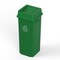 Regal Altair 23 Gallon Square Green Plastic Recycling Container with Drop Shot Swing Lid, Space-Saving Design ZR-TC-100-GN-23-SW-KIT - alternate 1