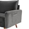 Homeroots Gray Contemporary Velvet Sofa with Side Pockets 473446 - alternate 2