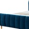 Homeroots Navy Blue Solid Wood Queen Tufted Upholstered Velvet Bed Frame 544856 - alternate 6