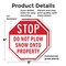 Signmission Stop Do Not Plow Snow onto Property, 6 inch X 6 inch, Plastic Sign, 2PK OC-P-2PACK-6-193 - alternate 6