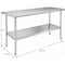 Amgood 24 in. x 60 in. All Stainless Steel Work Table, 35in. Height Commercial Prep Table with AMG WTSS-2460-Z - alternate 6