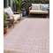 Homeroots 5' X 8' Pink And Ivory Geometric Washable Indoor Outdoor Area Rug 614768 - alternate 1