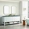 James Martin Vanities Breckenridge 72'' D Vanity, Bright White w/ Parisien Bleu Top w/FreePower Wireless Charger 330-V72-BW-FPBL - alternate 7