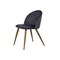 Homeroots Set of Two Charcoal and Brown Upholstered Velvet Dining Side Chairs, 2PK 568026 - alternate 5