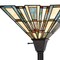 Homeroots 72" Bronze Torchiere Floor Lamp With Gray and Ivory Abstract Tiffany Glass Novelty Shade 526318 - alternate 3