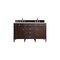 James Martin Vanities Brittany 60'' D Vanity, Burnished Mahogany w/ Ethereal Noctis Silestone Top w/ Wireless Charger 650-V60D-BNM-FENC - alternate 1