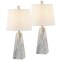 Jonathan Y Owen 20.5" Contemporary Resin LED Table Lamp, White Marble Finish, 2PK JYL1037A-SET2 - alternate 1