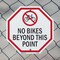 Signmission No Bikes Beyond This Point, 10 Inch X 10 Inch, Aluminum Metal Signs OC-A-10-75 - alternate 3