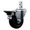 Service Caster 3.5'' Hard Rubber Wheel Swivel 3/4'' Square Stem Caster with Brake SCC-SQ20S3514-HRS-PLB-34 - alternate 1