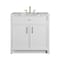 James Martin Vanities Bellshire 36" Single Vanity, Bright White w/ 3 CM Carrara Marble Top 660-V36-BW-3CAR - alternate 1