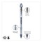 Uni-Ball VISION ELITE BLX Series Hybrid Gel Pen, Stick, Bold 0.8 mm, Blue-Infused Black Ink, 4PK 67182 - alternate 6