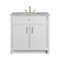James Martin Vanities Bellshire 36" Single Vanity, Bright White w/ 3 CM Victorian Silver Silestone Top 660-V36-BW-3VSL - alternate 1