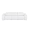 Homeroots 107" White Top Grain Leather Reclining USB Sofa 643701 - alternate 1