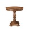 Homeroots 30" Wood Brown Rounded Solid Wood Pedestal Base Dining Table 488593 - alternate 1
