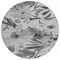 Homeroots 8' Gray And Charcoal Round Floral Washable Indoor Outdoor Area Rug 610982 - alternate 4