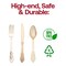 Smarty Had A Party Shiny Metallic Gold Baroque Plastic Cutlery Set - Spoons, Forks and Knives (600 Guests), 1800PK 7959-GBQCS-CASE - alternate 4