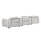 Homeroots 134" Light Gray Italian Leather Reclining Metal USB Sofa 720297 - alternate 4