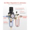Vevor Air Compressor Filter Regulator Lubricator 3/8 in NPT Semi-Auto 145PSI Max AC3010-03 - alternate 6
