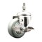 Service Caster 3.5 Inch 316SS Black Polyurethane Swivel 3/8 Inch Stem Caster with Brake SCC SS316TS20S3514-PPUB-BLK-TLB-381615 - alternate 1