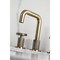 Kingston Brass Widespread Bathroom Faucet with Knurled Handle and Push Pop-Up Drain, Antique Brass KS1413RKZ - alternate 3