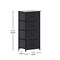 Flash Furniture Harris 4 Drawer Vertical Storage Dresser with Black Cast Iron Frame and Wood Top and Black Easy Pul WX-5L203L-W-BK-BK-GG - alternate 7