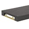 Homeroots 16" Black Wood Faux Shagreen Serving Tray With Handles 571238 - alternate 5