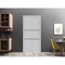 Sartodoors Sliding Closet Bi-fold Doors, Planum 0014 Matte Grey and Aluminum Strips, Sturdy Tracks Moldings Tr PLANUM0014BF-GRE-4884 - alternate 1