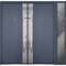 Vdomdoors Steel Double Doors Deux 0729 Gray Graphite Sidelight Exterior Window Stainless Inserts Single Moder DEUX0729DEXD-GRE-RH-W72+14 x H80 - alternate 1