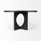 Homeroots 54" Black Rounded Solid Wood Pedestal Base Dining Table 397611 - alternate 4
