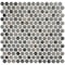 Andova Tiles Pixie Olav Grey 3/4-in. Penny Round Fabric Look Matte Glass Wall & Floor Mosaic Tile ANDPIX223 - alternate 1