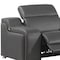 Homeroots Gray Italian Leather Power Reclining Curved Eight Piece Corner Sectional With Console 544985 - alternate 3